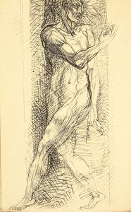 Illustratie voor Les Fleurs du Mal De Bloemen van het Kwaad door Charles Baudelaire, 1887-1888 door Auguste Rodin