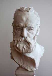 Portret in buste van Victor Hugo (1802-1885). Gips door Auguste Rodin (1840-1917).