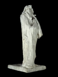 De Franse schrijver Honoré de Balzac. Gipsen beeldhouwwerk door Auguste Rodin, 1898. Parijs, Musée d