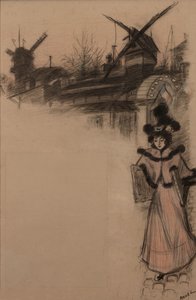 Moulin de la Galette studie, 1896 door Auguste Roedel