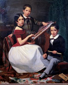 De kinderen van Raadslid Joaquin Torquato Alves Ribeiro door Auguste Roquemont