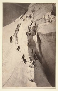 Mont Blanc, La Crevasse door Auguste Rosalie Bisson