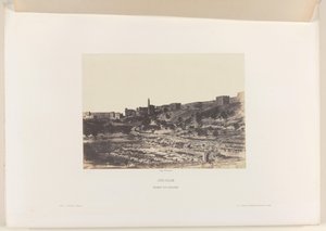 Bekken van Birket-es-Soultan buiten de oude stadsmuur van Jeruzalem door Auguste Salzmann