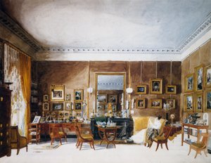 Woonkamer van Hertogin van Berry in Tuilerieën, aquarel door Garnerey Auguste (1785-1824), Frankrijk door Auguste Simon Garneray