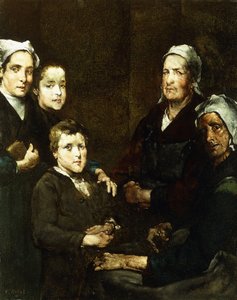 De Bretonse familie door Auguste Theodule Ribot