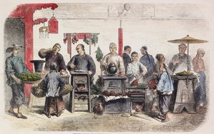 Straatkoks in Canton door Auguste after Borget