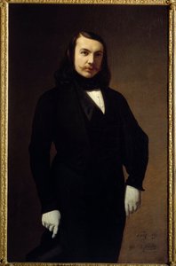 Portret van Theophile Gautier (1811-1872) dichter, romanschrijver en criticus.