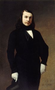 Portret van de dichter Théophile Gautier 1811-1872, 1839