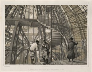 Metaalconstructie binnen de kathedraal Uit: De bouw van de Sint-Isaacskathedraal, 1845