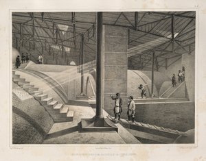Deel van de boog en een metalen dak Uit: De bouw van de Sint-Isaacskathedraal, 1845