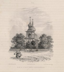 De Drie-eenheidskerk in Sint-Petersburg Uit: De bouw van de Sint-Isaacskathedraal door Auguste de Montferrand