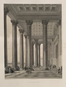 Het noordportaal van de Sint-Isaacskathedraal Uit: De Bouw van de Sint-Isaacskathedraal, 1845