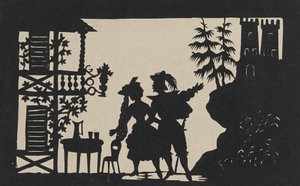 Dubbelzijdige silhouet door Augustin Amant Constant Fidele Edouart