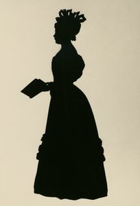 Silhouet van Susan Edmonstone Ferrier, Schotse romanschrijfster, ca 1830