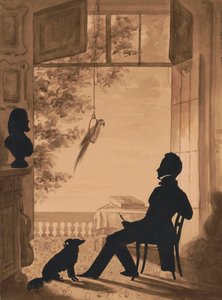 Silhouet profiel van kunstenaar Charles Fenderich, 1841
