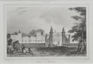 Uitzicht op het Wilanów-paleis, 1840