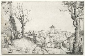 Binnenplaats van een kasteel, 1546 door Augustin Hirschvogel