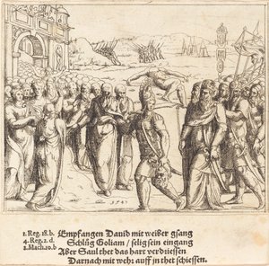 David wordt verwelkomd na het doden van Goliath, en Sauls jaloezie
