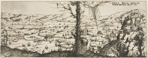 Landschap met een Boom in het Midden van de Voorgrond