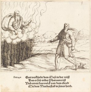 Mozes en de Slang door Augustin Hirschvogel