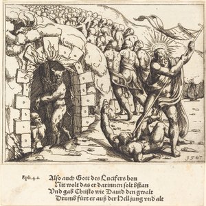 De Nederdaling ter helle, 1547 door Augustin Hirschvogel