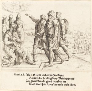 De Drie Koningen Vertellen Herodes over de Geboorte van Christus