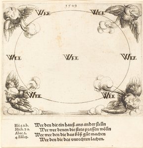 Wee wordt uitgesproken over de schriftgeleerden en Farizeeën door Augustin Hirschvogel