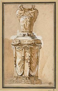 Ontwerp voor een monumentale vaas door Augustin Pajou