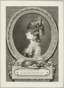 Adrienne-Sophie, markiezin van *** door Augustin de Saint Aubin