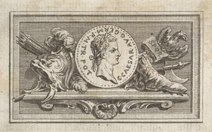 Medaille met portret van Caligula in het 6e Boek, uit Tibère ou les six premi...