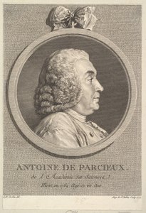 Portret van Antoine de Parcieux door Augustin de Saint Aubin