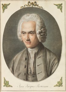 Portret van Jean-Jacques Rousseau 1712-1778, ca. 1775 door Augustin de Saint Aubin