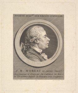 Portret van Jean-Michel Moreau, 1787 door Augustin de Saint Aubin