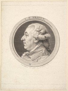 Portret van L. F. Prault, 1787 door Augustin de Saint Aubin