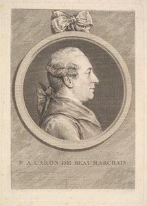Portret van P.A. Caron de Beaumarchais, 1773