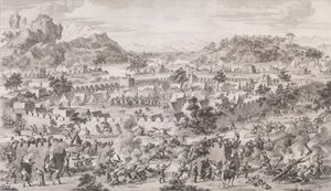 De Slag bij Tonguzluq, 1773 door Augustin de Saint Aubin