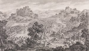 De grote overwinning van Qurman, 1770 door Augustin de Saint Aubin