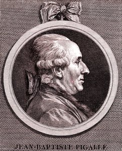 Jean Baptiste Pigalle door Augustin de Saint Aubin