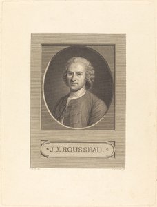 Frontispice: J.J. Rousseau door Augustin de Saint Aubin after Maurice Quentin