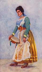 Danser van de Tarantella in Sorrento