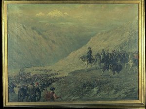 De Oversteek van de Andes in 1817 door Augusto Ballerini