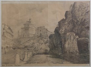 Landschap van Rome door Augusto Baracchi
