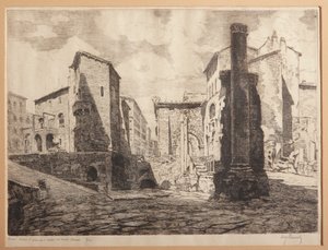 Rome, Porticus van Octaviae, en de Ruïnes van het Marcellus Theater