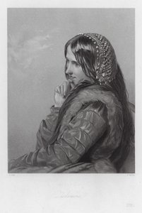 Desdemona, een personage in Othello (gravure) door Augustus (after) Egg