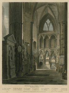 Ingang naar Poets Corner, Westminster Abbey, Londen door Augustus Charles Pugin