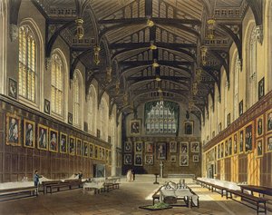 Interieur van de Hal van Christ Church, illustratie uit de 