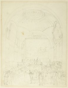 Studie voor Common Council Chamber, Guild Hall, uit Microcosm of London