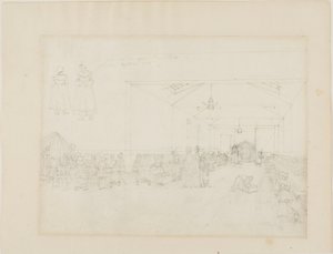 Studie voor eetzaal, asiel door Augustus Charles Pugin