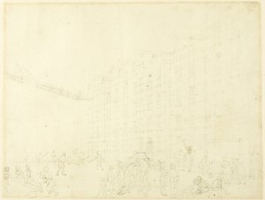Studie voor Fleet Prison, uit Microkosmos van Londen door Augustus Charles Pugin