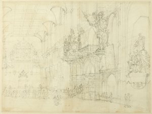 Studie voor Guild Hall, uit Microcosm of London